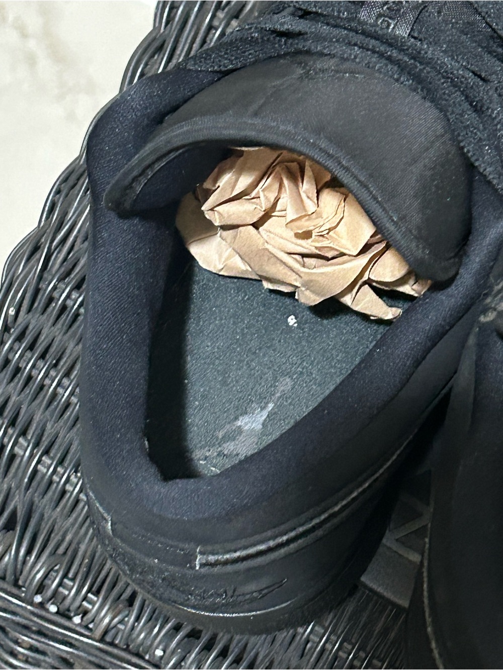 Size 12 Jordan 1 Low Triple Black 553558-056 - Picture 5 of 8